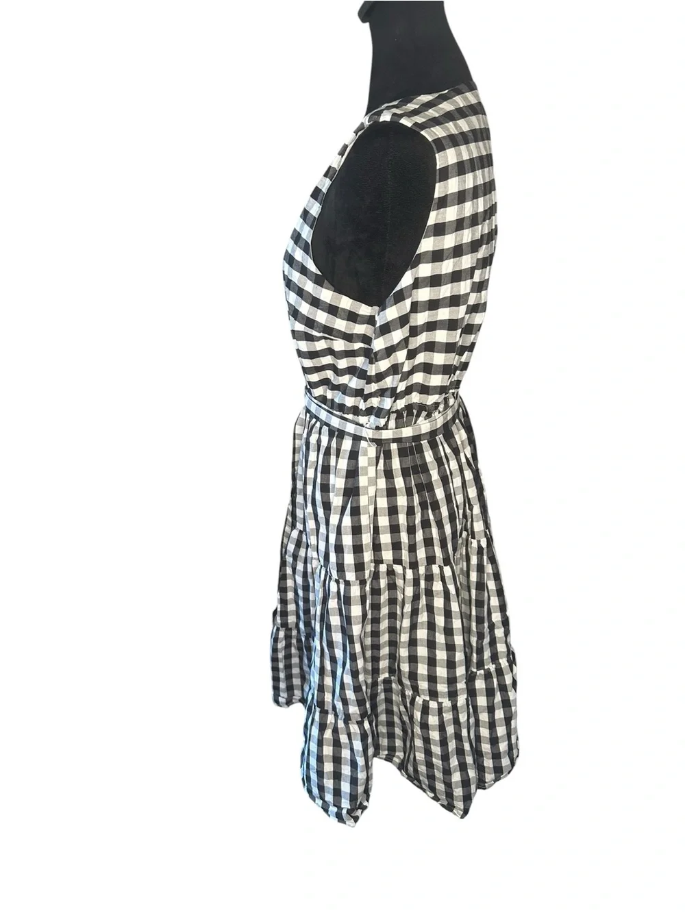 Kim Rogers Checkered Dress – Petite Large – Black & White
